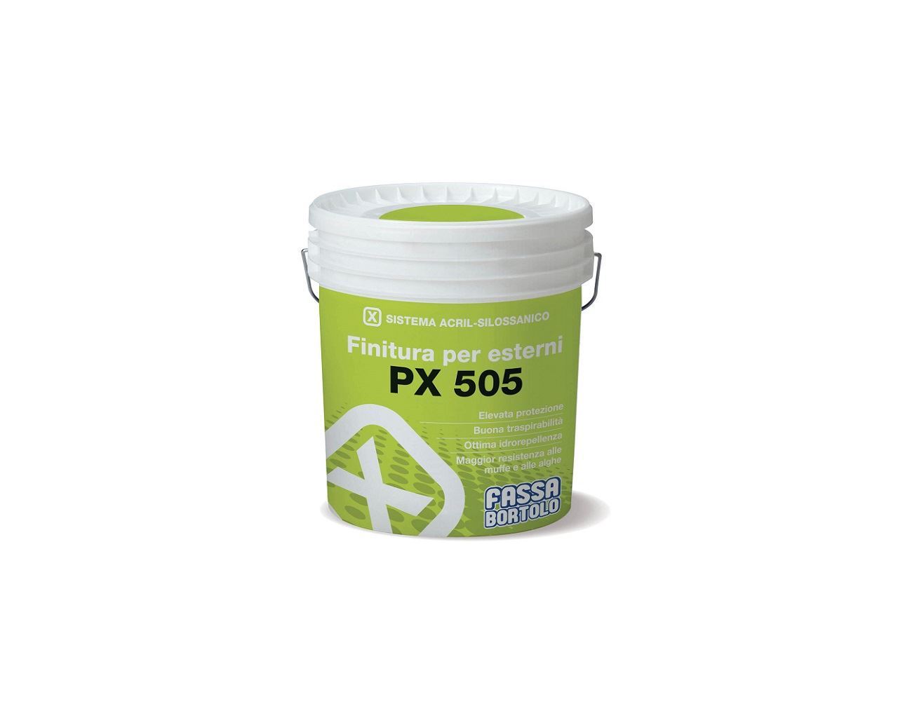 PX 505 - idropittura quarzo acrilsilossanica antimuffa antialga per esterni