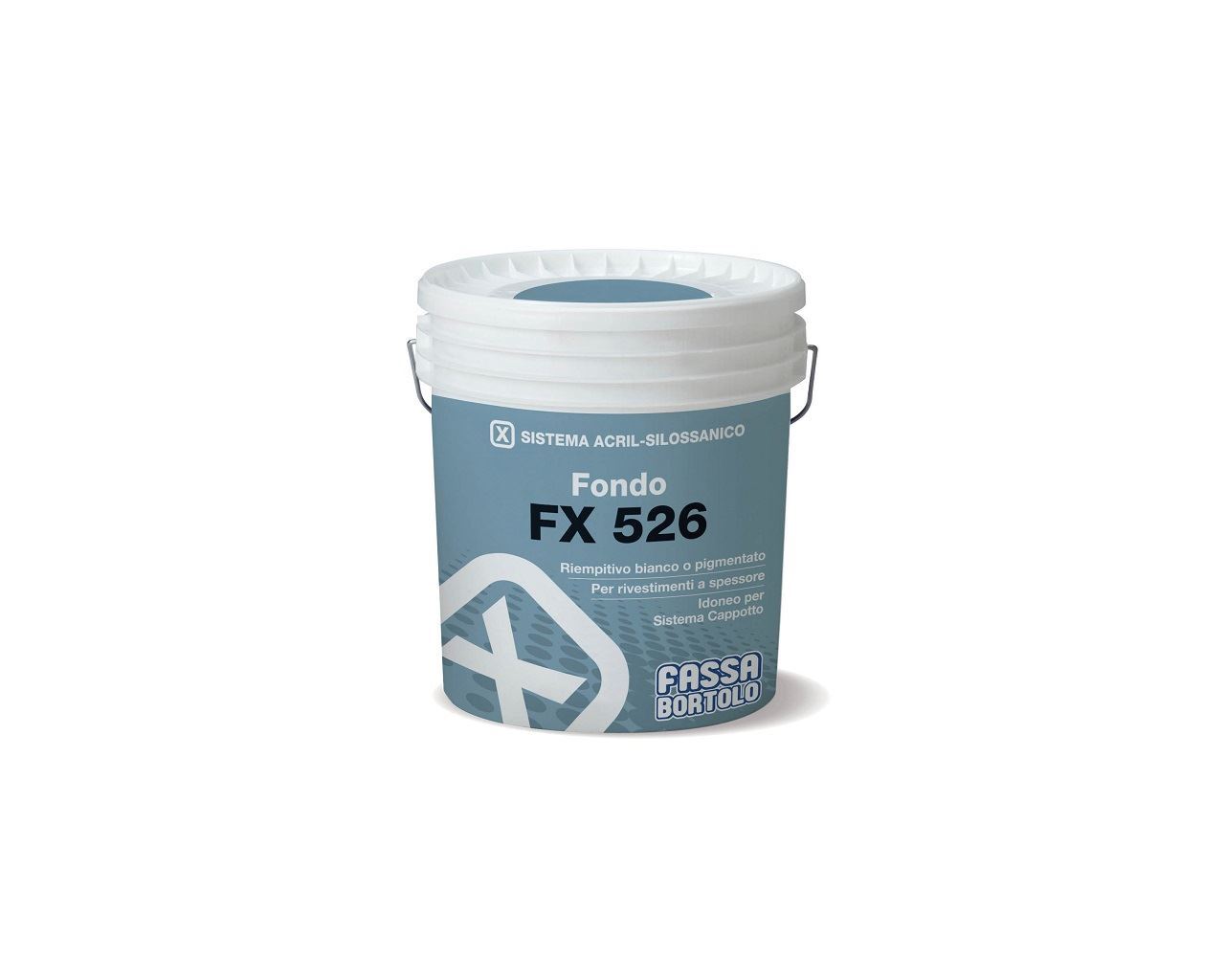 FX526 - fondo uniformante riempitivo acrilsilossanico intonaco civile bianco